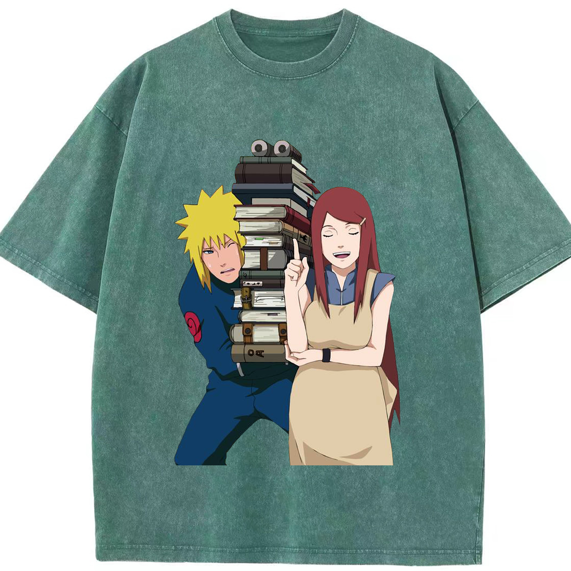 （画像用） NARUTO -ナルト- 波風 ミナト Namikaze Minato 綿100% ヴィンテージ風 半袖Tシャツ（フロントプリント）